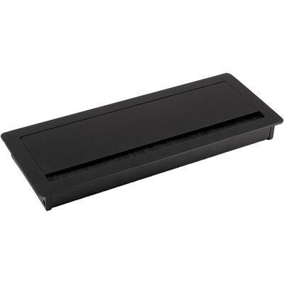 Sans marque Passe-câble ALU 240x100x29mm noir - Publicité Sans marque Passe-câble ALU 240x100x29mm noir - Publicité
