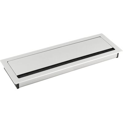 Sans marque Passe-câble ALU 300x100x29mm aluminium - Publicité Sans marque Passe-câble ALU 300x100x29mm aluminium - Publicité