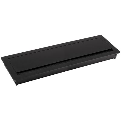Sans marque Passe-câble ALU 300x100x29mm noir - Publicité Sans marque Passe-câble ALU 300x100x29mm noir - Publicité