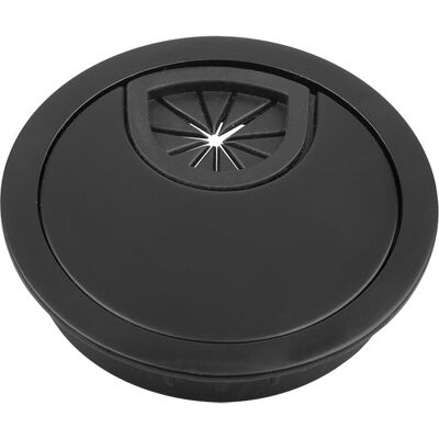 Sans marque Passe-câble métal 60 mm noir mat - Publicité Sans marque Passe-câble métal 60 mm noir mat - Publicité