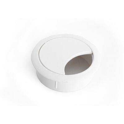 Sans marque Passe-câble plastique 60mm blanc - Publicité Sans marque Passe-câble plastique 60mm blanc - Publicité