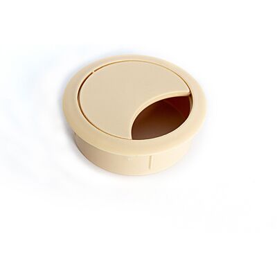Sans marque Passe-câble plastique 60mm bouleau/érable - Publicité Sans marque Passe-câble plastique 60mm bouleau/érable - Publicité