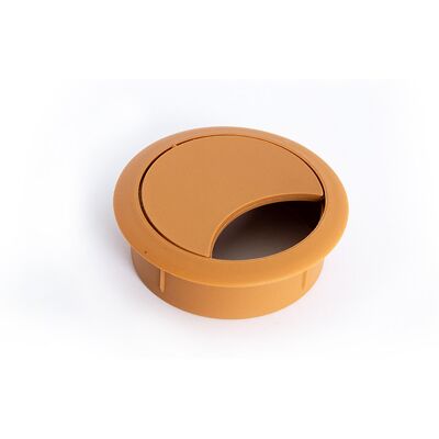 Sans marque Passe-câble plastique 60mm cerisier - Publicité Sans marque Passe-câble plastique 60mm cerisier - Publicité