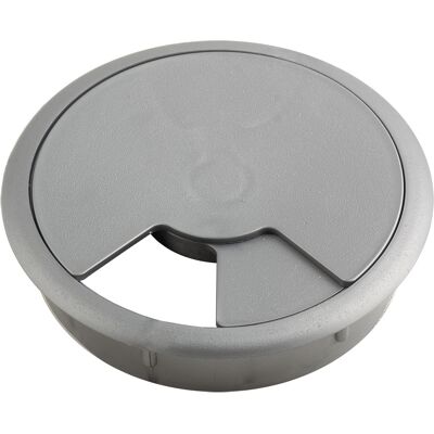 Sans marque Passe-câble plastique 80mm argenté - Publicité Sans marque Passe-câble plastique 80mm argenté - Publicité