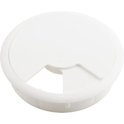Sans marque Passe-câble plastique 80mm blanc - Publicité Sans marque Passe-câble plastique 80mm blanc - Publicité