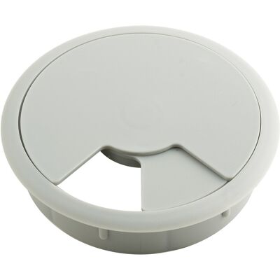 Sans marque Passe-câble plastique 80mm gris clair - Publicité Sans marque Passe-câble plastique 80mm gris clair - Publicité