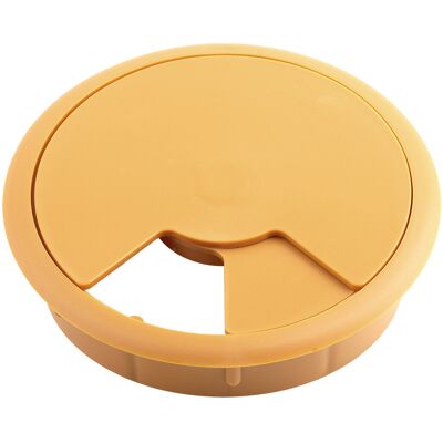 Sans marque Passe-câble plastique 80mm hetre clair - Publicité Sans marque Passe-câble plastique 80mm hetre clair - Publicité