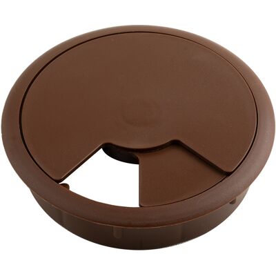 Sans marque Passe-câble plastique 80mm marron - Publicité Sans marque Passe-câble plastique 80mm marron - Publicité