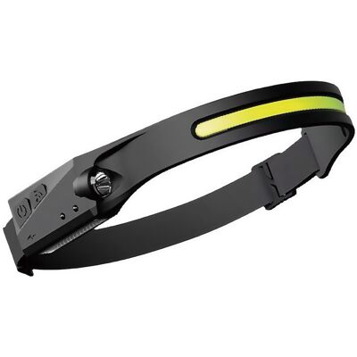 BergTecTool Lampe frontale LED rechargeable 5 W + 3 W avec capteur - Publicité BergTecTool Lampe frontale LED rechargeable 5 W + 3 W avec capteur - Publicité