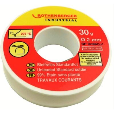 Rothenberger - 2 mm tin spool 30 g - Fil de soudure étain - Publicité Rothenberger - 2 mm tin spool 30 g - Fil de soudure étain - Publicité