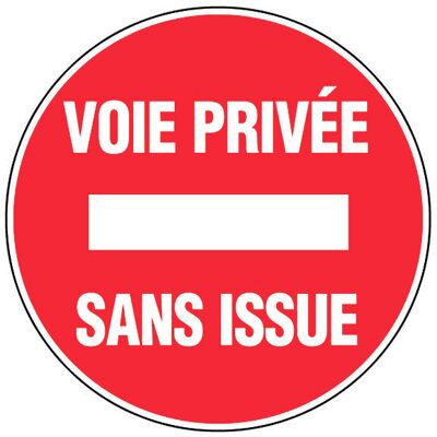 Centrale Brico Panneau disque diametre 300 mm rigide voie privee sans issue NOVAP polystyrène L - Publicité Centrale Brico Panneau disque diametre 300 mm rigide voie privee sans issue NOVAP polystyrène L - Publicité