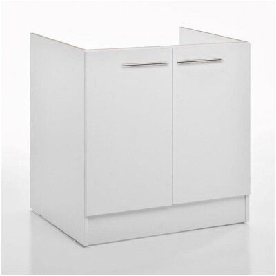 Sans Marque - Mueble de cocina bajo fregadero 2 puertas blanco 86x80x60 - meuble de cuisine - Publicité Sans Marque - Mueble de cocina bajo fregadero 2 puertas blanco 86x80x60 - meuble de cuisine - Publicité
