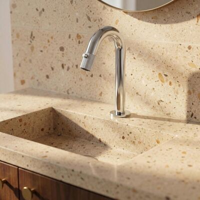 Mitigeur de lave-mains, eau froide, chrome, Esseline, ESSEBAGNO - Publicité Mitigeur de lave-mains, eau froide, chrome, Esseline, ESSEBAGNO - Publicité