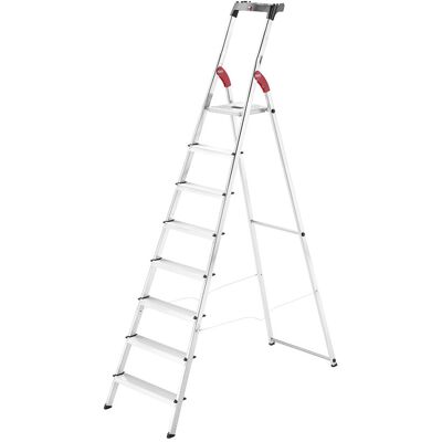 Escabeau aluminium pliable 8 marches Hailo L60 - Ultra léger et sécurisé - 3,7M - Publicité Escabeau aluminium pliable 8 marches Hailo L60 - Ultra léger et sécurisé - 3,7M - Publicité