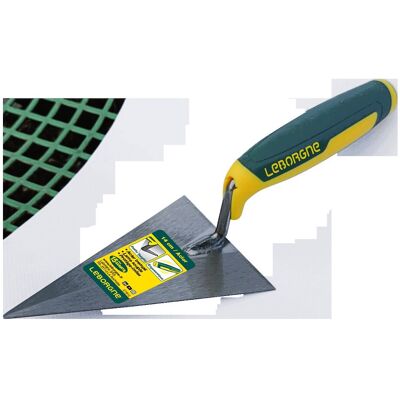 Leborgne Truelle triangulaire 14 cm manche bi-matière - lame souple pour travail de précision - Publicité Leborgne Truelle triangulaire 14 cm manche bi-matière - lame souple pour travail de précision - Publicité