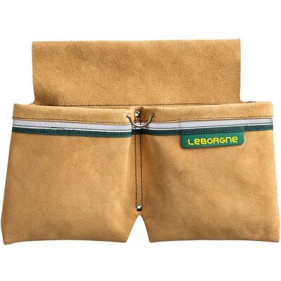 Leborgne Sac en cuir avec porte-tenaille - Sac en cuir avec porte-tenaille - Publicité Leborgne Sac en cuir avec porte-tenaille - Sac en cuir avec porte-tenaille - Publicité
