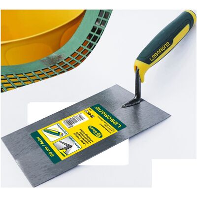 Leborgne Truelle carrée 22 cm manche bi-matière - lame souple en acier trempé - Publicité Leborgne Truelle carrée 22 cm manche bi-matière - lame souple en acier trempé - Publicité