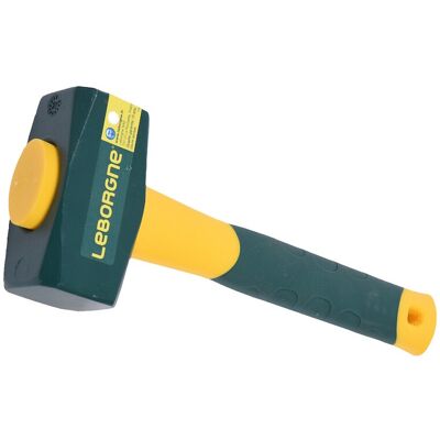 Leborgne Massette angles abattus Novagrip 1 kg - manche tri-matière 260 mm - Publicité Leborgne Massette angles abattus Novagrip 1 kg - manche tri-matière 260 mm - Publicité