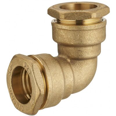 QUICK PLOMBERIE Coudes de compression en laiton - Raccord pour tube - 32mm - Publicité QUICK PLOMBERIE Coudes de compression en laiton - Raccord pour tube - 32mm - Publicité