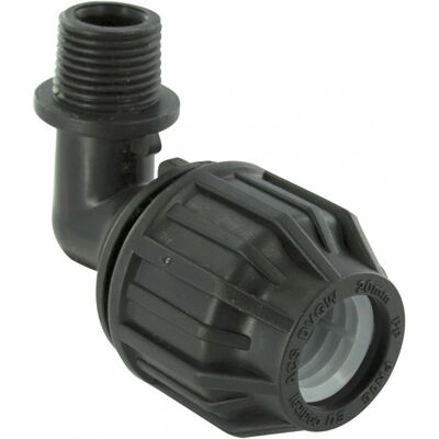 QUICK PLOMBERIE Raccord coudé 90° à compression plastique M 20 x 27 pour tube en polyéthylène - Publicité QUICK PLOMBERIE Raccord coudé 90° à compression plastique M 20 x 27 pour tube en polyéthylène - Publicité