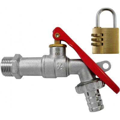 QUICK PLOMBERIE Vanne d'arrêt + cadenas 15 x 21 mm 20 x 27 mm - Publicité QUICK PLOMBERIE Vanne d'arrêt + cadenas 15 x 21 mm 20 x 27 mm - Publicité