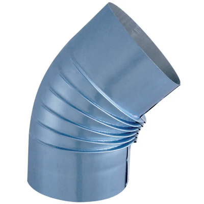 Joncoux Coude plissé de 45° d'angle et aluminié pour conduit de raccordement - Diamètre 139 mm - modèle POLYFEU - Publicité Joncoux Coude plissé de 45° d'angle et aluminié pour conduit de raccordement - Diamètre 139 mm - modèle POLYFEU - Publicité