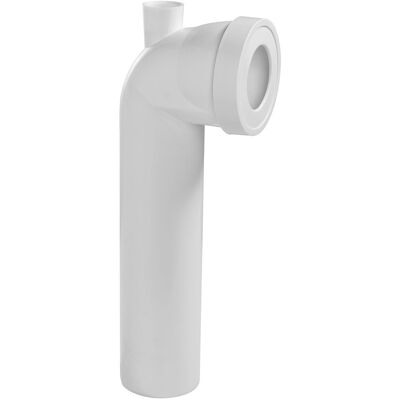 Pipe de wc longue en angle de 90° avec piquage diam.10 cm wirquin - Publicité Pipe de wc longue en angle de 90° avec piquage diam.10 cm wirquin - Publicité
