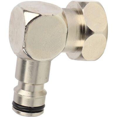 BOUTTE Raccord tournant coudé Boutté F20 x 27 - raccord rapide nickelé pour dévidoir - Publicité BOUTTE Raccord tournant coudé Boutté F20 x 27 - raccord rapide nickelé pour dévidoir - Publicité