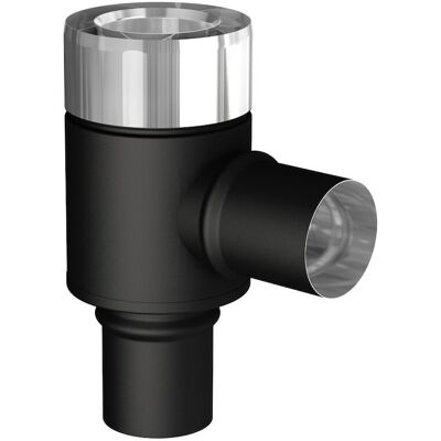 Joncoux Té 90° - Apollo Pellets 2.0 noir - Ø80/130 mm - prise d’air Ø60 mm - fumées SPM Ø80 mm - Publicité Joncoux Té 90° - Apollo Pellets 2.0 noir - Ø80/130 mm - prise d’air Ø60 mm - fumées SPM Ø80 mm - Publicité