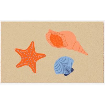 PROLOISIRS Paillasson 75x45 Fibre Naturelle - Coquillages - Publicité PROLOISIRS Paillasson 75x45 Fibre Naturelle - Coquillages - Publicité