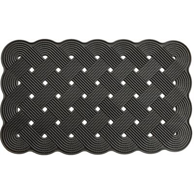 Sans marque Paillasson caoutchouc noir l.45 cm x L.75 cm - Publicité Sans marque Paillasson caoutchouc noir l.45 cm x L.75 cm - Publicité