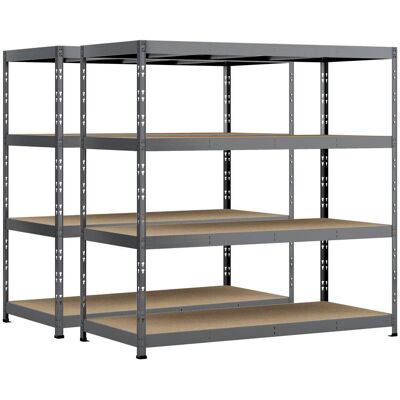 Modulö Storage Lot de 2 étagères Rack - 4 plateaux - 200 x 80 cm - charge lourde - Publicité Modulö Storage Lot de 2 étagères Rack - 4 plateaux - 200 x 80 cm - charge lourde - Publicité