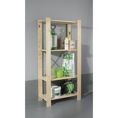 Centrale Brico Etagère Pin, 4 tablettes , l.82 x P.40 x H.170 cm - Publicité Centrale Brico Etagère Pin, 4 tablettes , l.82 x P.40 x H.170 cm - Publicité
