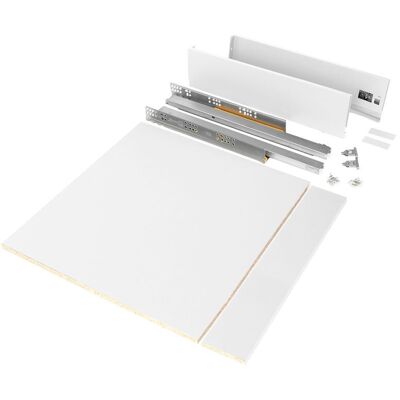 EMUCA Kit de tiroir pour cuisine et salle de bain Vertex - panneaux inclus, H 93 x M 600, blanc - Publicité EMUCA Kit de tiroir pour cuisine et salle de bain Vertex - panneaux inclus, H 93 x M 600, blanc - Publicité