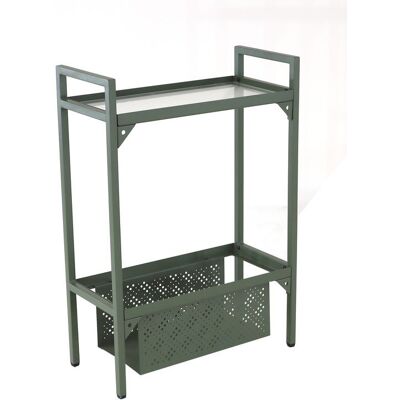 PROLOISIRS Etagère Balcon en acier à 1 niveau - 102 x 24 x 75 cm - vert - Publicité PROLOISIRS Etagère Balcon en acier à 1 niveau - 102 x 24 x 75 cm - vert - Publicité