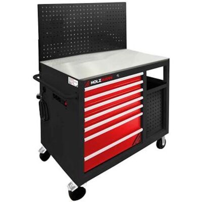 Holzmann Servante d’atelier multifonction 3680W - WW1000Multi - 7 tiroirs - Multiprise - Charge 350 kg - Plan inox - Publicité Holzmann Servante d’atelier multifonction 3680W - WW1000Multi - 7 tiroirs - Multiprise - Charge 350 kg - Plan inox - Publicité