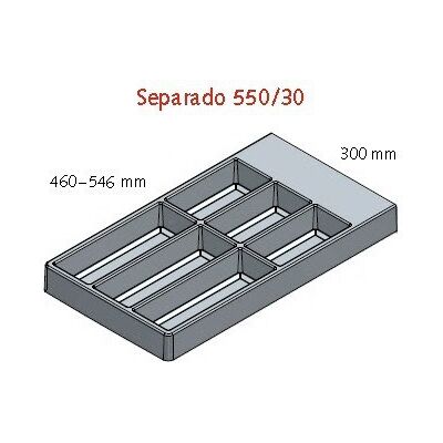 Sans marque Range-couverts Separado 546x300x2,8 mm argenté - Publicité Sans marque Range-couverts Separado 546x300x2,8 mm argenté - Publicité