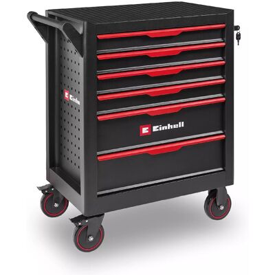EINHELL Servante d’atelier vide - 6 tiroirs - Glissières à billes - Système anti-basculement - Mobile - Publicité EINHELL Servante d’atelier vide - 6 tiroirs - Glissières à billes - Système anti-basculement - Mobile - Publicité