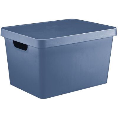 BOX & BEYOND Boîte déco bleu, 17L H.21.8 x l.27.7 x P.37 cm - Publicité BOX & BEYOND Boîte déco bleu, 17L H.21.8 x l.27.7 x P.37 cm - Publicité
