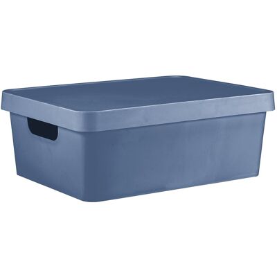 BOX & BEYOND Boîte déco bleu, 11L, H.13.5 x l.27.7 x P.37 cm - Publicité BOX & BEYOND Boîte déco bleu, 11L, H.13.5 x l.27.7 x P.37 cm - Publicité