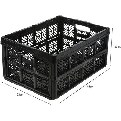 Casier pliant éco BOX & BEYOND noir, 32L, l.35 x P.48 x H.23 cm - Publicité Casier pliant éco BOX & BEYOND noir, 32L, l.35 x P.48 x H.23 cm - Publicité