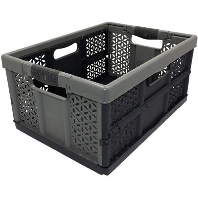 Casier pliant BOX & BEYOND noir, 32L, l.48 x P.34.5 x H.23 cm - Publicité Casier pliant BOX & BEYOND noir, 32L, l.48 x P.34.5 x H.23 cm - Publicité