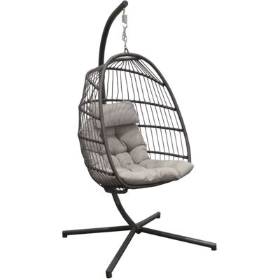 PROLOISIRS Fauteuil suspendu - Gris kiwi - Publicité PROLOISIRS Fauteuil suspendu - Gris kiwi - Publicité