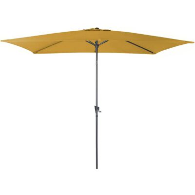 PROLOISIRS Parasol 3X2 Manivelle Tilt - Grey/Curry - Publicité PROLOISIRS Parasol 3X2 Manivelle Tilt - Grey/Curry - Publicité