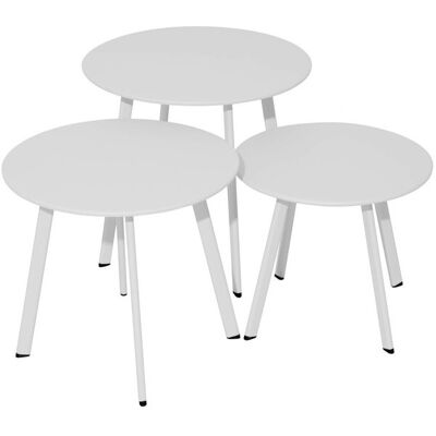 Table de jardin en acier Massai blanc - Proloisirs - Publicité Table de jardin en acier Massai blanc - Proloisirs - Publicité