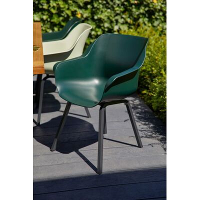 CHALET & JARDIN Lot de 2 chaises Sophie Element Armchair en résine - pieds en aluminium - Vert Forêt - Publicité CHALET & JARDIN Lot de 2 chaises Sophie Element Armchair en résine - pieds en aluminium - Vert Forêt - Publicité