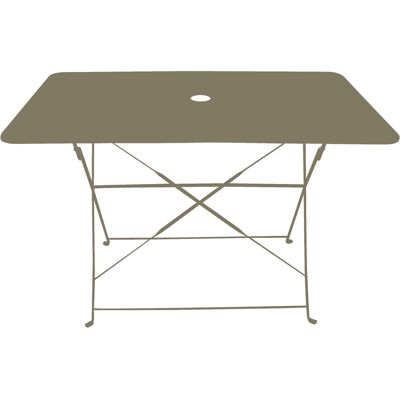 CHALET & JARDIN Table rectangulaire d'extérieur pliante Bistro en acier - Taupe - Publicité CHALET & JARDIN Table rectangulaire d'extérieur pliante Bistro en acier - Taupe - Publicité