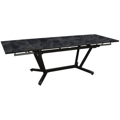 PROLOISIRS Table de jardin Vita graphite/magma en Aluminium 180/230/280 x100 cm - plateau Kedra - Publicité PROLOISIRS Table de jardin Vita graphite/magma en Aluminium 180/230/280 x100 cm - plateau Kedra - Publicité