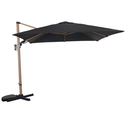 PROLOISIRS Parasol en aluminium déporté LB orient inclinable manivelle-heat - 3 x 3/8 m - oak/ecru - Publicité PROLOISIRS Parasol en aluminium déporté LB orient inclinable manivelle-heat - 3 x 3/8 m - oak/ecru - Publicité