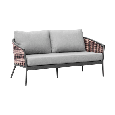 PROLOISIRS Set 3 pièces Muse en aluminium/wicker avec coussins - graphite - Publicité PROLOISIRS Set 3 pièces Muse en aluminium/wicker avec coussins - graphite - Publicité